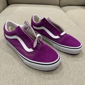Vans Purple and White Old Skool Sneakers